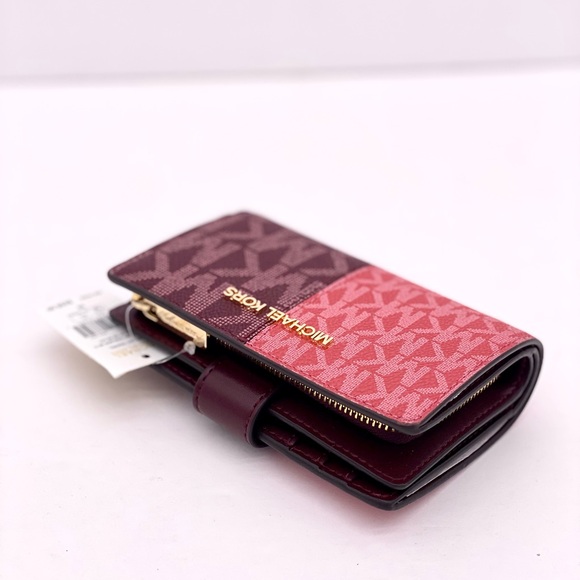 Michael Kors Jet Set Medium Two-Tone Logo Wallet - Picture 7 of 11